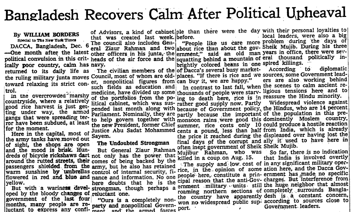 Bangladesh Recovers calm after political&nbsp;upheaval