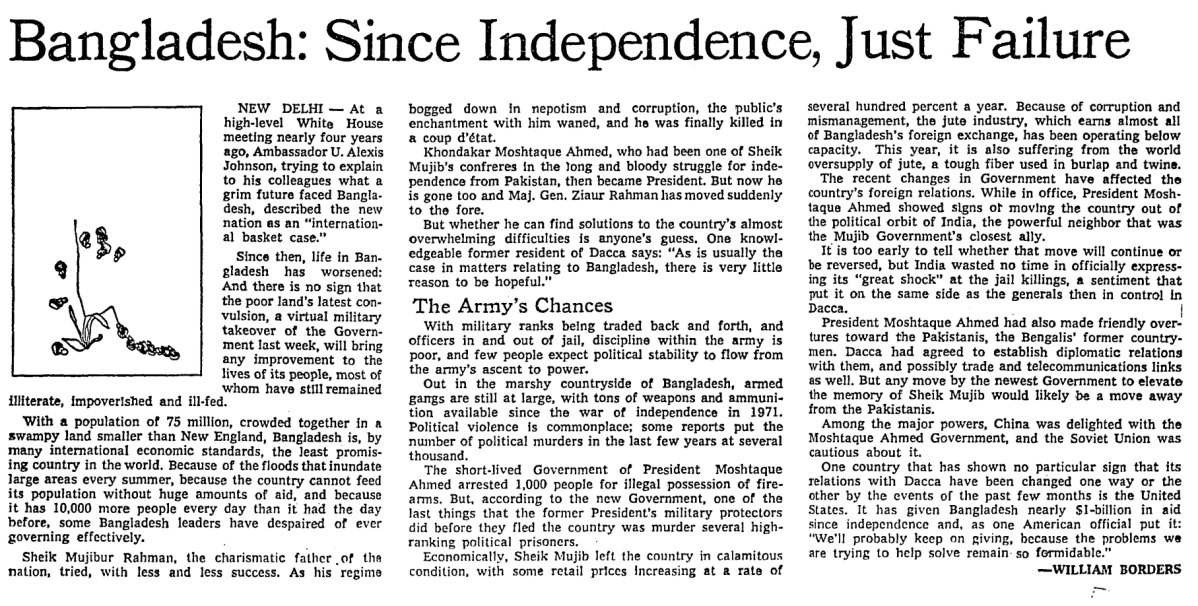 Bangladesh: Since independence, just&nbsp;failure