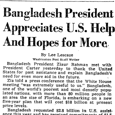 Bangladesh President Appreciates U.S. Help And Hopes for&nbsp;More