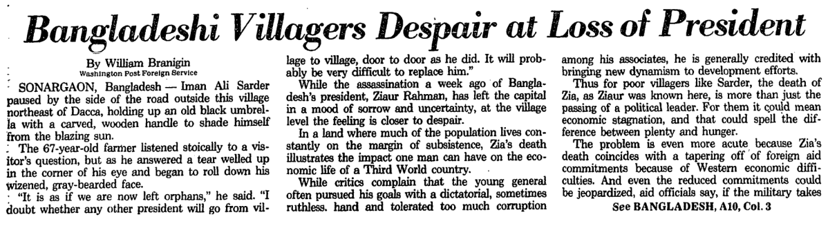 Bangladeshi Villagers Despair at Loss of President